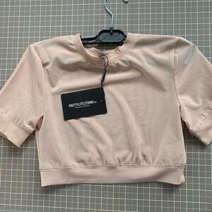 Pretty Little Thing mesh crop top